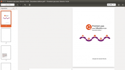 Un document PDF ouvert avec Evince  Un document PDF ouvert avec Evince