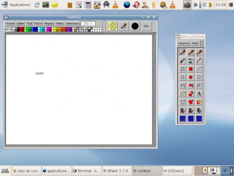 XPaint sous Xubuntu XPaint sous Xubuntu