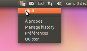 Clipit dans le systray d'Ubuntu 11.10 Clipit dans le systray d'Ubuntu 11.10
