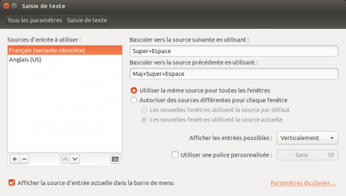 Agencement clavier Agencement clavier