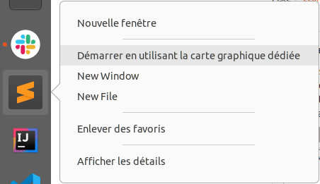Démarrer une application en utilisant la carte dédiée Démarrer une application en utilisant la carte dédiée