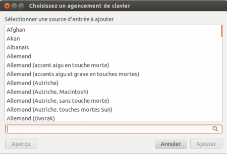 Choix d'un agencement disponible Choix d'un agencement disponible