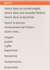 clic droit sur dossier clic droit sur dossier